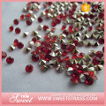 decorative siam red epoxy chaton beads to sale